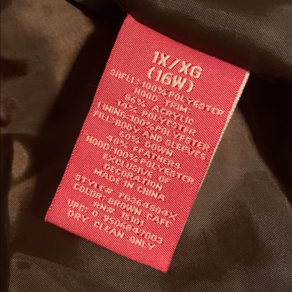 Vintage Faded Glory Brown Long Puff Coat - Picture 11 of 11